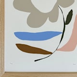 "Wildflower Beige" - Limited Edition Fine Art Print in beige by Kelly Watkins