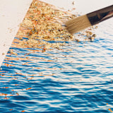"Lumen Tides" - Limited Edition Fine Art Print in blue by Catherine Hartigan