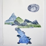 "Distant Landscape" - Limited Edition Fine Art Print in blue by Sarah Sczepanski
