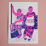 "Limited Edition Risography Art Print London 3" - Limited Edition Fine Art Print in multicolor by Alexandra Dzh