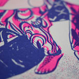 "Limited Edition Risography Art Print London 3" - Limited Edition Fine Art Print in multicolor by Alexandra Dzh