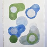 "Rounded Geos" - Limited Edition Fine Art Print in green by Sarah Sczepanski