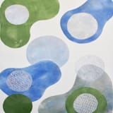 "Rounded Geos" - Limited Edition Fine Art Print in green by Sarah Sczepanski