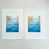 "Lumen Tides" - Limited Edition Fine Art Print in blue by Catherine Hartigan