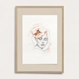 "Flora Donna Portrait 02" - Limited Edition Fine Art Print in pink by Angele Kamp