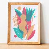 "Limited Edition Silkscreen Art Print three colors" - Limited Edition Fine Art Print in multicolor by Alexandra Dzh
