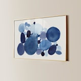 "Watercolor Stones 02" - Limited Edition Fine Art Print in blue by Danushka Abeygoda
