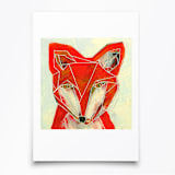 "Friendly Fox" - Limited Edition Fine Art Print in orange by Sarah Fitzgerald
