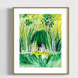 "Jungle Mate" - Limited Edition Fine Art Print in green by Sarah Fitzgerald
