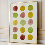 "Modern Fall Circles" - Limited Edition Fine Art Print in multicolorassorted-colors by Danushka Abeygoda