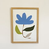 "Wildflower Blue" - Marketplace Art Prints in blue by Kelly Watkins