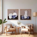 "Common Ground I & II" - Marketplace Art Prints in multicolor by Danushka Abeygoda