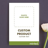 "Portrait Custom" - Wedding Announcements in Charcoal by Minted - Front