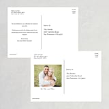 "Modern offset" - Wedding Announcements in Cream by Stacey Meacham - Back of Card Options