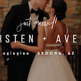 "Kindred" - Wedding Announcements in Nutmeg by Melissa Egan of Pistols - Detail