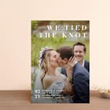"Minimalism" - Wedding Announcements in Ivory by Shannon Chen of Four Wet Feet Studio - Front
