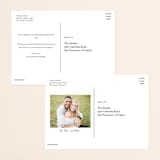 "Minimalism" - Wedding Announcements in Ivory by Shannon Chen of Four Wet Feet Studio - Back of Card Options