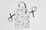 "Minimalist circles" - Apron in Navy by Sabrin Deirani - Personalizable Apron