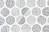 "Minimalist circles" - Apron in Navy by Sabrin Deirani - Fabric Detail