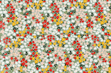 "Field of Florals" - Apron in Scarlet by Kelsey Carlson - Fabric Detail