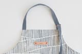"Wavy" - Apron in Storm by Michelle Taylor - Tag in Bodoni Regular