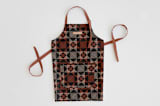 "Sketched Quilt" - Apron in Rust by Alethea and Ruth - Personalizable Apron