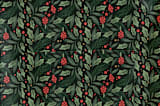 "Holly Branches" - Apron in Holly by Kristen Smith - Fabric Detail