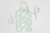 "Polar Bears" - Apron in Azure by Shannon Chen of Four Wet Feet Studio - Personalizable Apron
