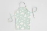 "Polar Bears" - Apron in Azure by Shannon Chen of Four Wet Feet Studio - Apron without personalization
