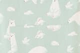 "Polar Bears" - Apron in Azure by Shannon Chen of Four Wet Feet Studio - Fabric Detail
