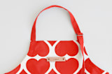 "Big Heart" - Apron in Cherry by kelli hall - Tag in Bodoni Regular