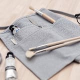 "Blue Waist Apron with Pockets" - Apron in blue by Powered By People
