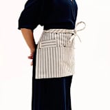 "Striped Waist Apron with Pockets" - Apron in gray by Powered By People