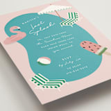 "Last Splash Pool Party" - Bachelorette Party Invitations in Petal by Becky Nimoy - Detail