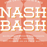 "Nash Bash" - Bachelorette Party Invitations in Coral by Cindy Reynolds - Close-Up