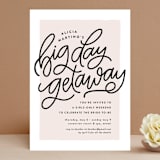 "A big day getaway" - Bachelorette Party Invitations in Blush by Lea Delaveris - Front