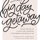 "A big day getaway" - Bachelorette Party Invitations in Blush by Lea Delaveris - Close-Up