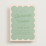 "Scallop" - Bachelorette Party Invitations in Seafoam by Morgan Kendall - Front