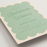 "Scallop" - Bachelorette Party Invitations in Seafoam by Morgan Kendall - Detail