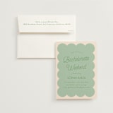 "Scallop" - Bachelorette Party Invitations in Seafoam by Morgan Kendall - Invitation with Envelope