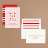 "Bach Sh*t Crazy" - Bachelorette Party Invitations in Rose by Hudson meet Rose - Assembled