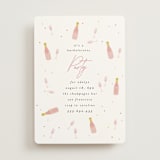 "Champagne Confetti" - Bachelorette Party Invitations in Chalk by Angela Thompson - Front