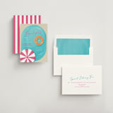 "Poolside" - Bachelorette Party Invitations in Watermelon Slushie by Cindy Reynolds - Assembled