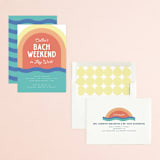 "Laid Back" - Bachelorette Party Invitations in Sunset by Emily Sabol Goss - Assembled