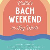"Laid Back" - Bachelorette Party Invitations in Sunset by Emily Sabol Goss - Close-Up