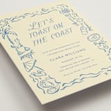 "On the Coast" - Bachelorette Party Invitations in Sea by Pati Cascino - Detail
