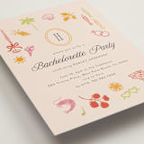 "Coast" - Bachelorette Party Invitations in Almond by Melanie Kosuge - Detail