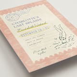 "Coastal Drift" - Bachelorette Party Invitations in Caribbean Citrus by Pixel and Hank - Detail