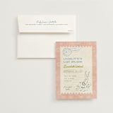 "Coastal Drift" - Bachelorette Party Invitations in Caribbean Citrus by Pixel and Hank - Invitation with Envelope