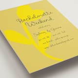 "Bloom" - Bachelorette Party Invitations in Caribbean Citrus by Morgan Kendall - Detail